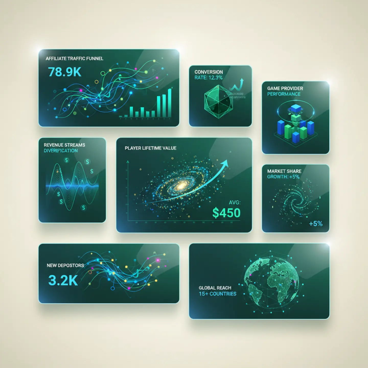 Interface de la plateforme d'affiliation CazzinoNetwork